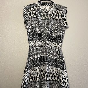 Speed Control - Black & White Print Dress